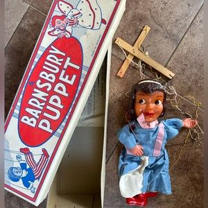 RARE Alice in Wonderland Barnsbury puppet marionette in original box antique toy